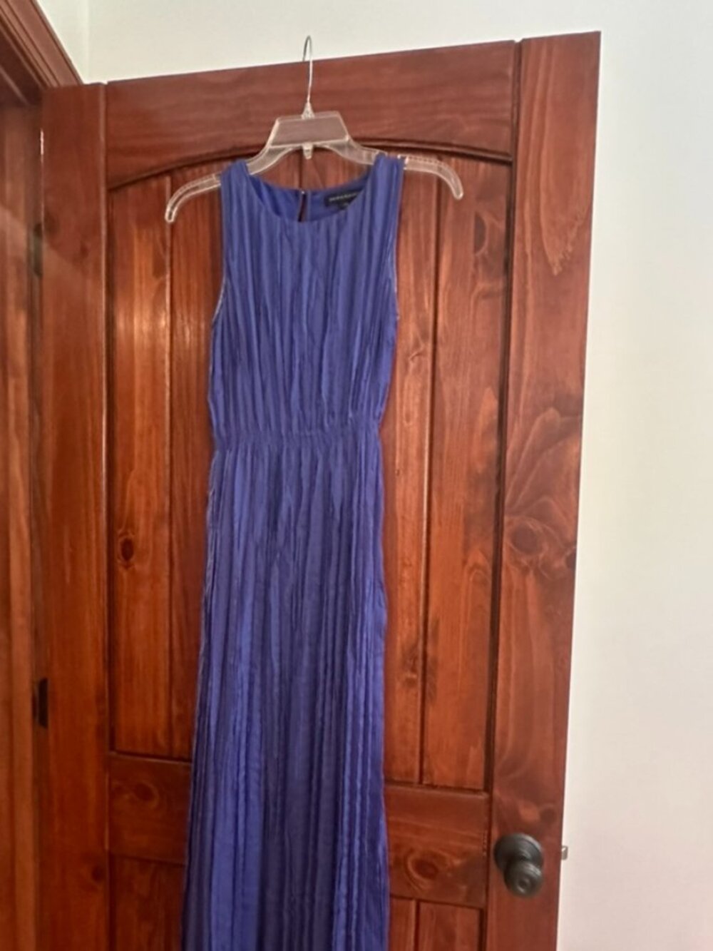 Banana Republic Pleated Sleeveless Maxi Dress — Cobalt Blue / XS